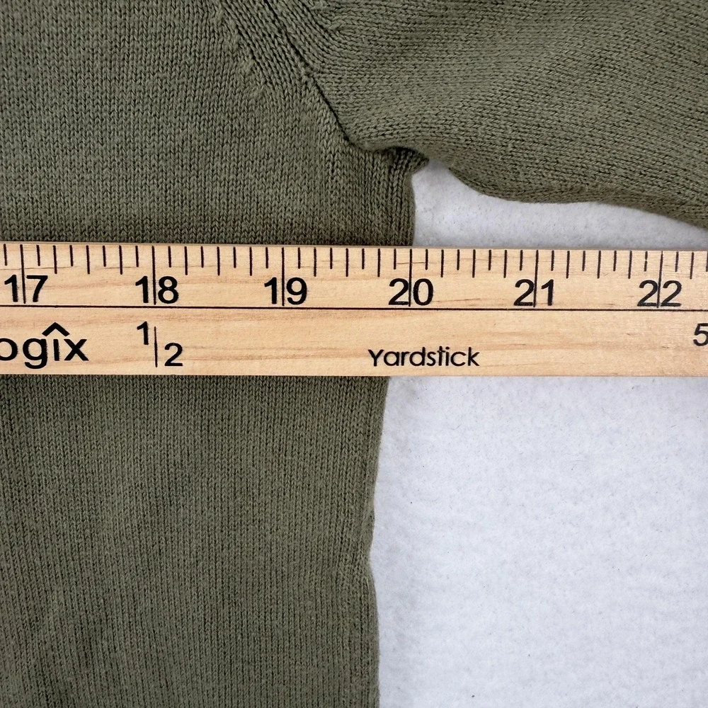 Banana Republic Sweater Mens Medium Olive‎ Green Argyle V Neck Pullover Preppy